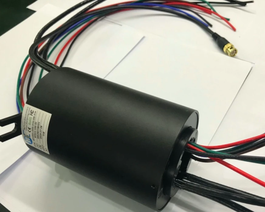 hd-sdi through hole slip ring